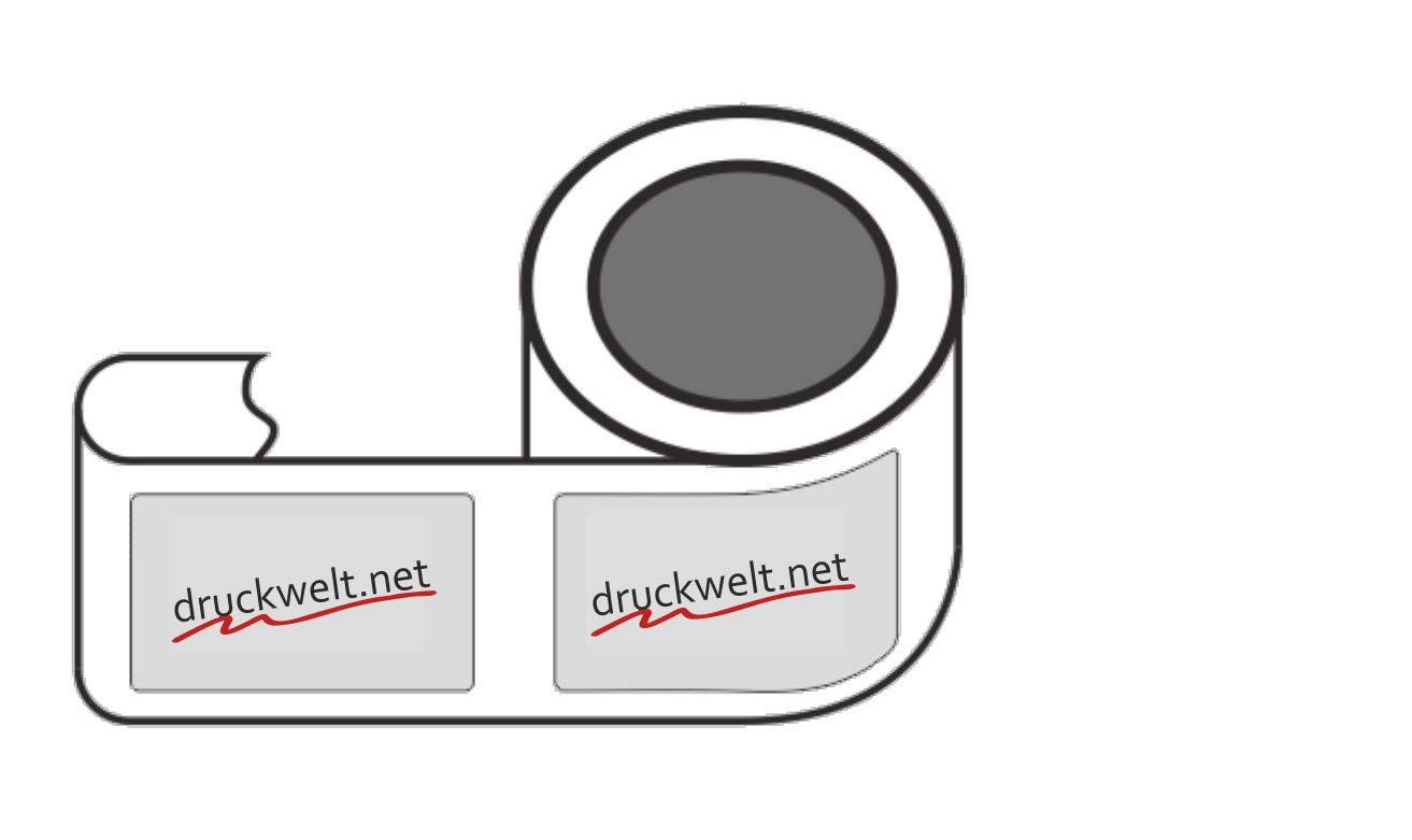 Etiketten auf Rolle eckig