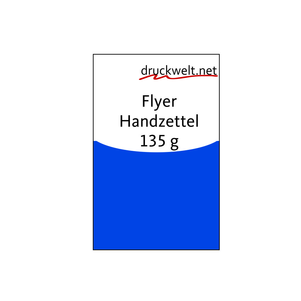 Flyer, Handzettel 135 g Bilderdruck glänzend